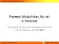 Promosi Mudah dan Murah di Internet 