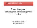 Promoting your campaign or fundraising event online