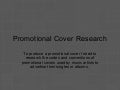 Promotional Cover Research