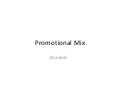 Promotion mix