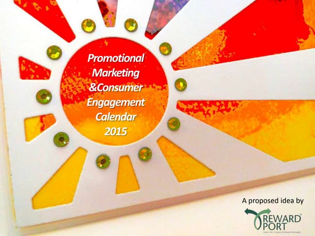 Promotional Marketing Calendar 2015