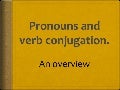 Pronouns & verbs