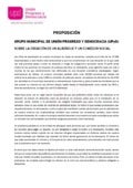 Proposición sobre la creación de un albergue y comedor social
