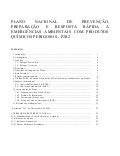 PLANO NACIONAL DE PREVENÇÃO, PREPARAÇÃO E RESPOSTA RÁPIDA A EMERGÊNCIAS AMBIENTAIS COM PRODUTOS QUÍMICOS PERIGOSOS - P2R2