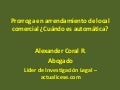 Prorroga en arrendamiento de local comercial
