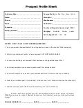 Prospect Worksheet