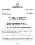 Q2 2009 Earning Report of Prosperity Bancshares Inc.