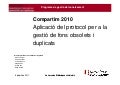 Aplicació del protocol per a la gestió de fons obsolets i duplicats