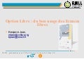 Présentation de l’ouvrage « Option Libre. Du bon usage des licences libres »