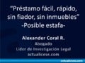 Préstamo fácil posible estafa