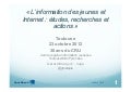 Linformation des jeunes et internet : études, recherches et actions