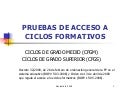 Pruebas acceso ciclos