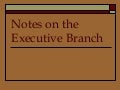 Notes on the Executive Department (Philippines)