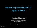 Measuring the Adoption of Open Science