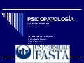 Psicopatología (Breve historia)