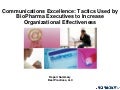 Communications Excellence: Tactics Used by BioPharma Execs to Increase Organizational Effectiveness