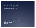 Psychology of performance