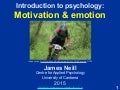 Introduction to motivation and emotion