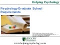 Psychology Graduate School Requirements
