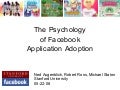 Psychology Of Facebook Application Adoption (Stanford)