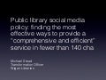 Public library social media policy #osm11