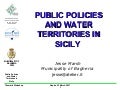 Public Policies and Water Territories in Sicily
