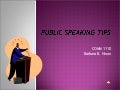Public Speaking Tips for COMM 1110
