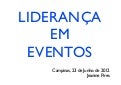  Líderes em eventos 