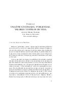 Publicidad, valores y estilos de vida, una etica olvidada