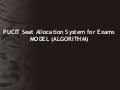 Pucit Seat Allocation System