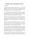 Reflexión y Accion, la mejor garantía de futuro