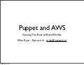Puppet and AWS: Getting the best of both worlds