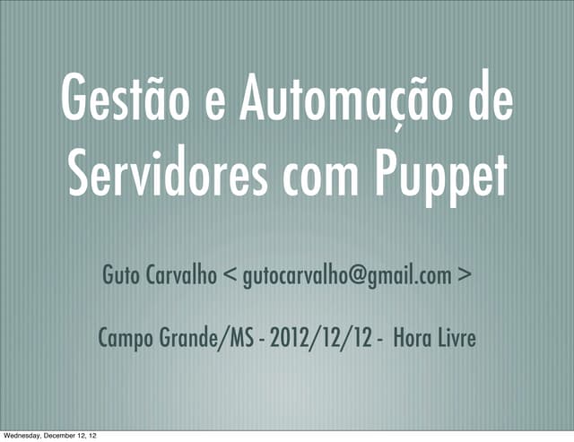 Palestra Puppet Hora Livre