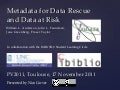 Metadata for Data Rescue and Data at Risk