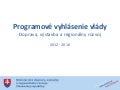 Programové vyhlásenie vlády 2012 - 2016 v doprave 
