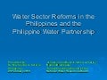 PWP & Water Sector Reforms