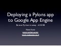Deploying a Pylons app to Google App Engine