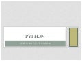 Learning Python
