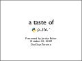 A Taste of Python - Devdays Toronto 2009