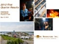 Q1 2013 conference call and webcast