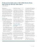Protocol Architecture in the HAN (Home Area Network) for Sensor Networks
