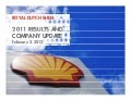 Media webcast presentation Royal Dutch Shell fourth quarter and full year 2011 results