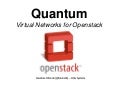 Quantum - Virtual networks for Openstack