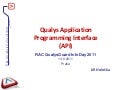 Qualys Application Programming Interface (API) (2011)