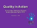 Quality in Action #8 - Across Ages Mentoring Program