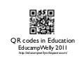 QR codes in education