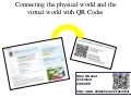 Connecting the physical world and the virtual world with QR Codes