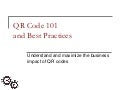 QR Code 101 and Best Practices