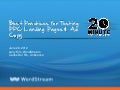 Best Practices for Testing PPC Landing Pages & Ad Copy