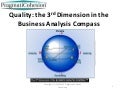 Quality the third dimension in the business analysis compass